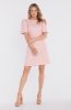 Stylove S431 sukienka mini z bufiastymi rękawami brzoskwiniowa 